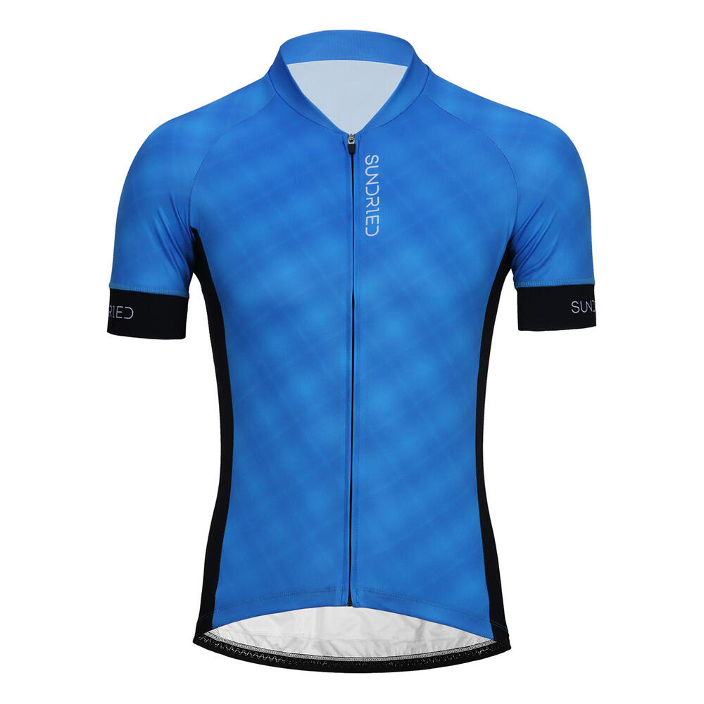 SUNDRIED Plaid Mens Short Sleeve Training Cycle Jersey