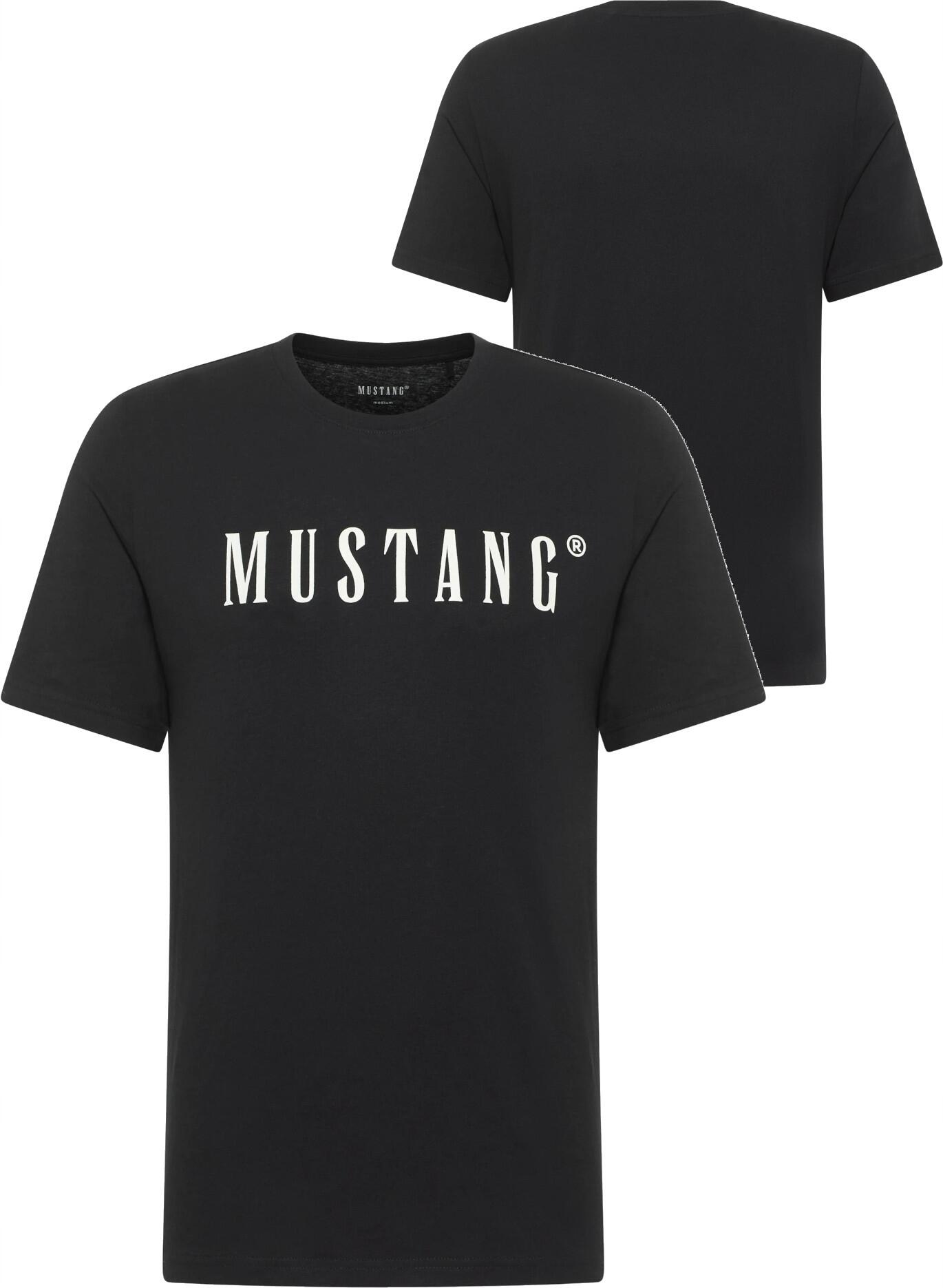 KOSZULKA męska MUSTANG 4222-2100-400 t-shirt sportowa czarna bawełniana M 1/4