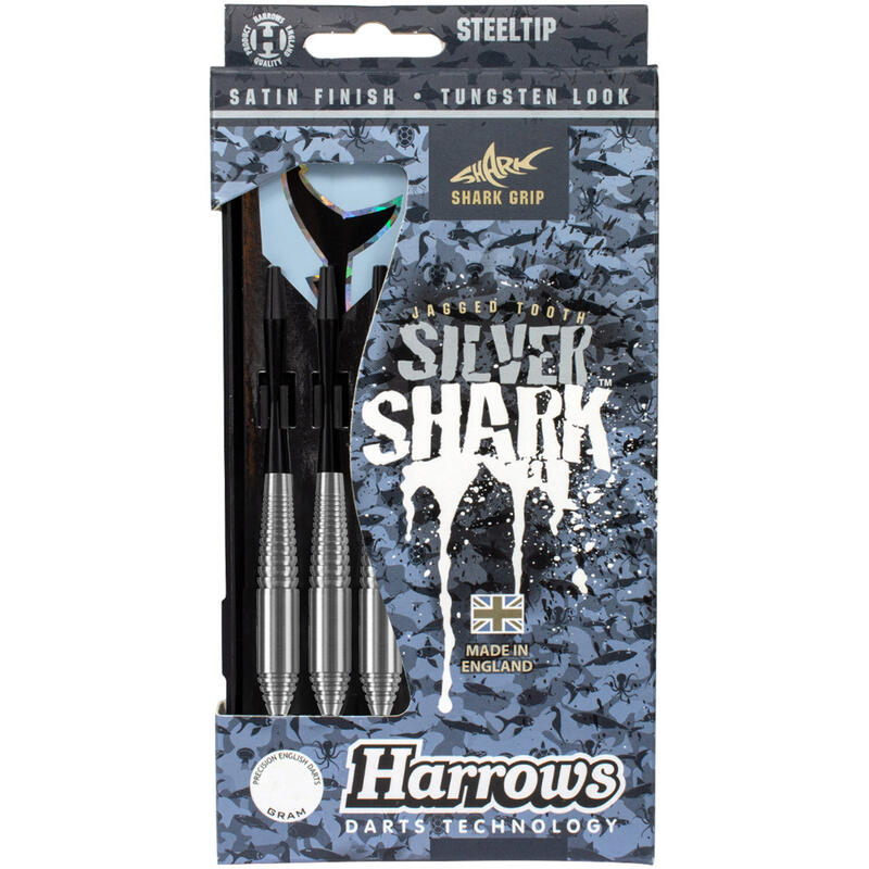 Dardos Punta de Acero adulto Harrows Silver Shark negro