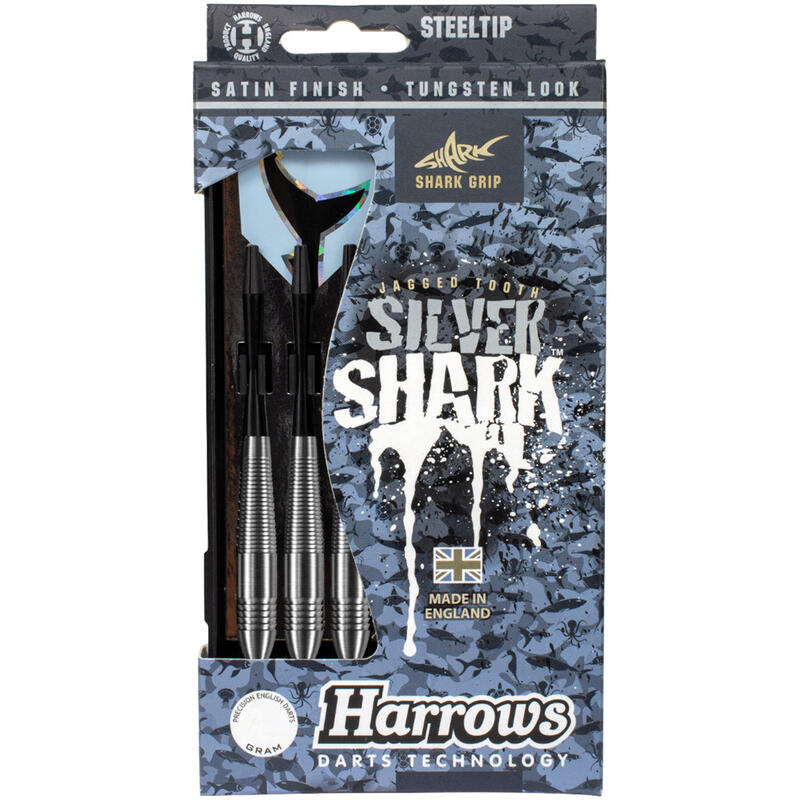 Dardos Punta de Acero adulto Harrows Silver Shark negro