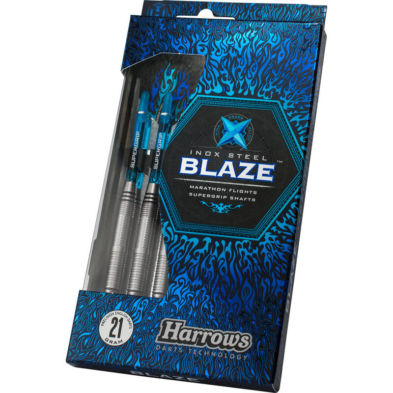 Dardos punta de acero adulto Harrows Blaze negro