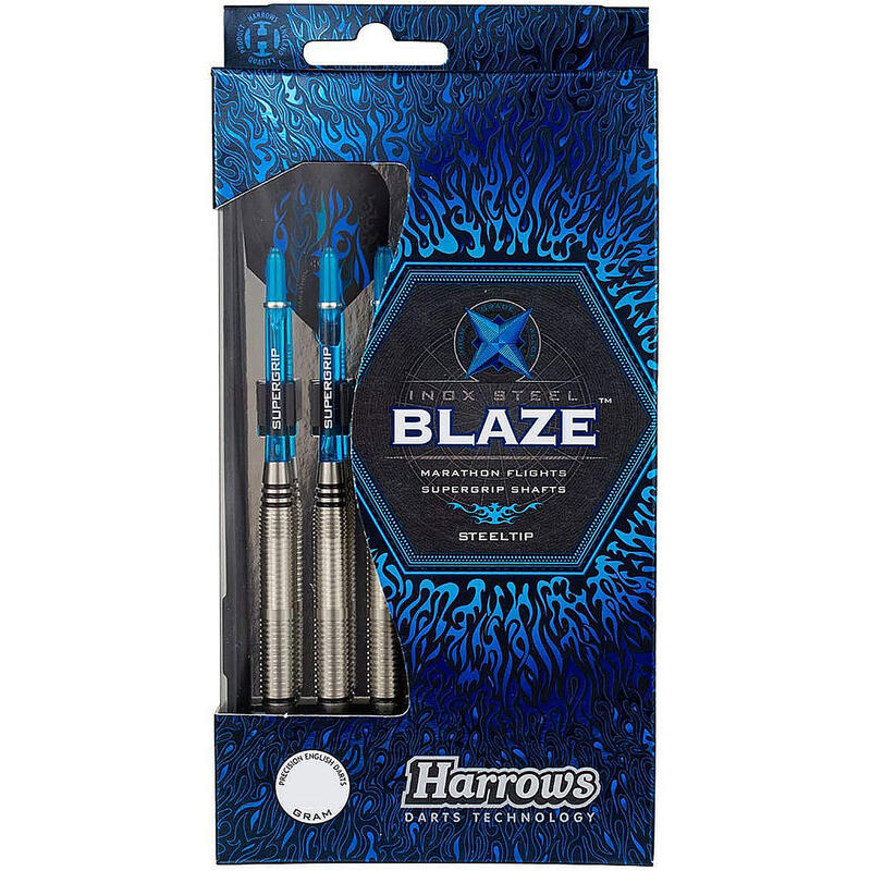 Dardos punta de acero adulto Harrows Blaze negro