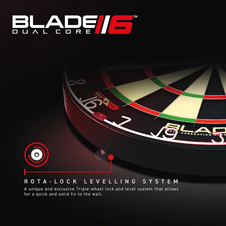 Tablero de dardos adulto Winmau Blade 6 Dual Core negro