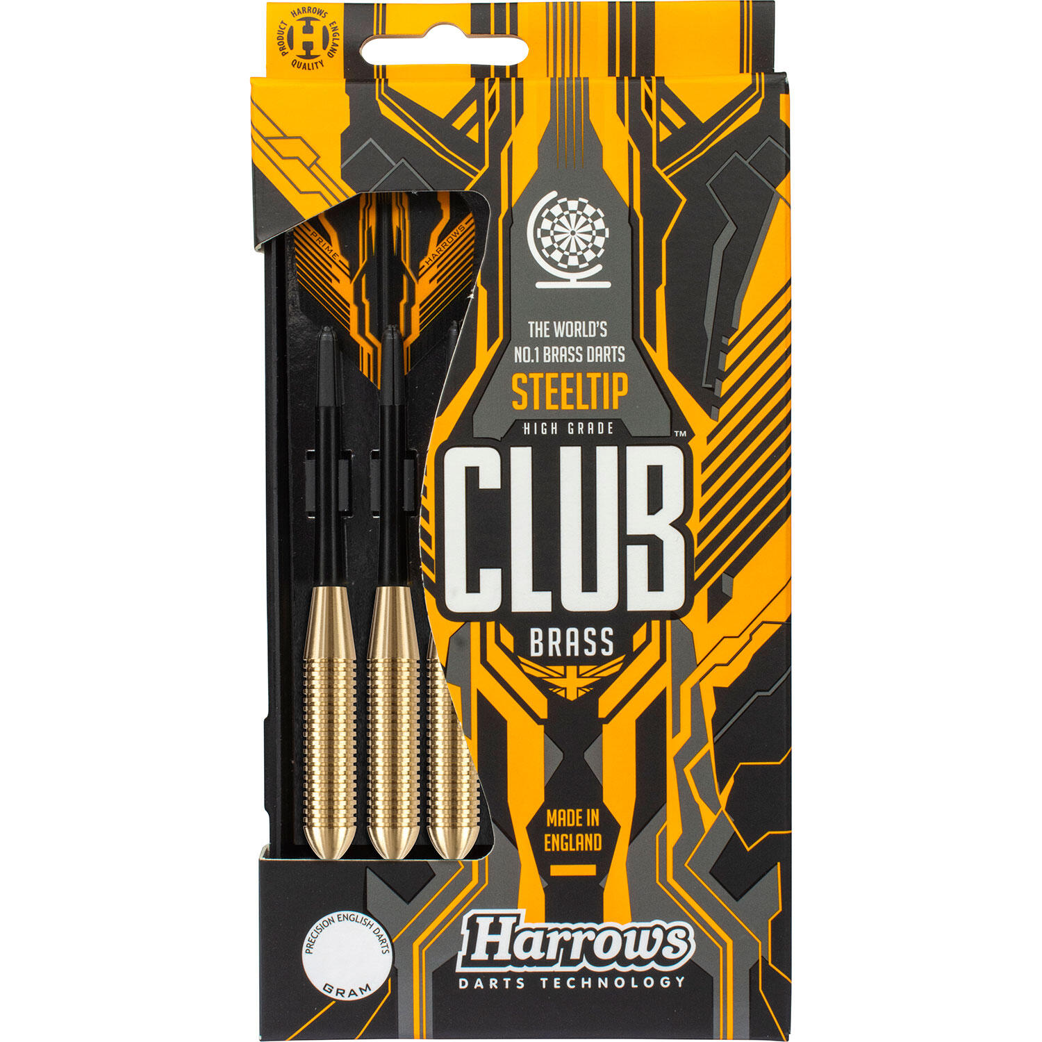 HARROWS Freccette punta di acciaio adulto Club, Nero