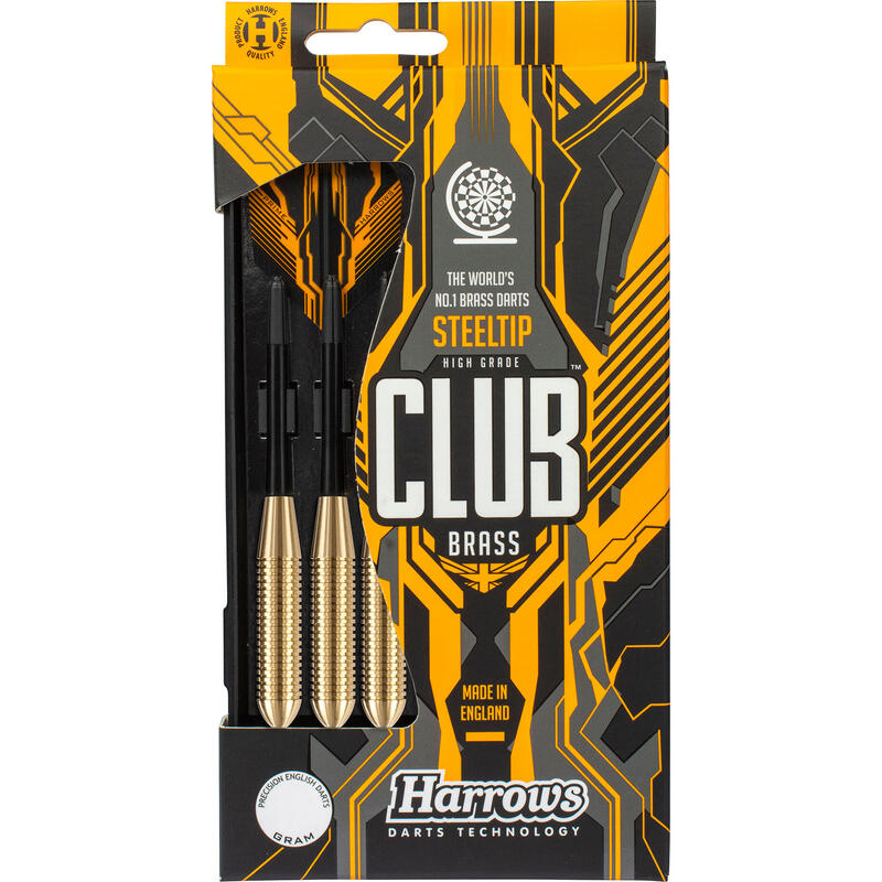 Freccette con punta in acciaio Harrows Club Brass 22 grammi