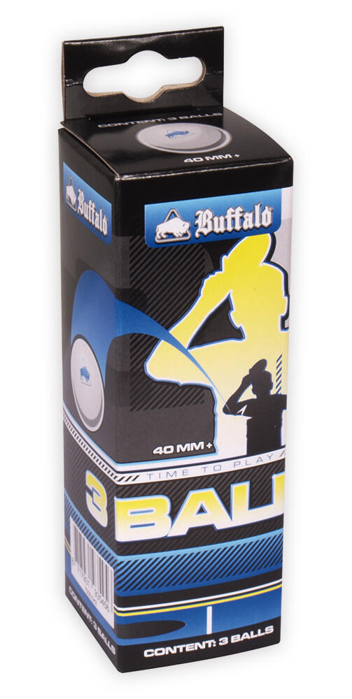 BUFFALO Tafeltennisballen Buffalo Competitie 3* 3st.