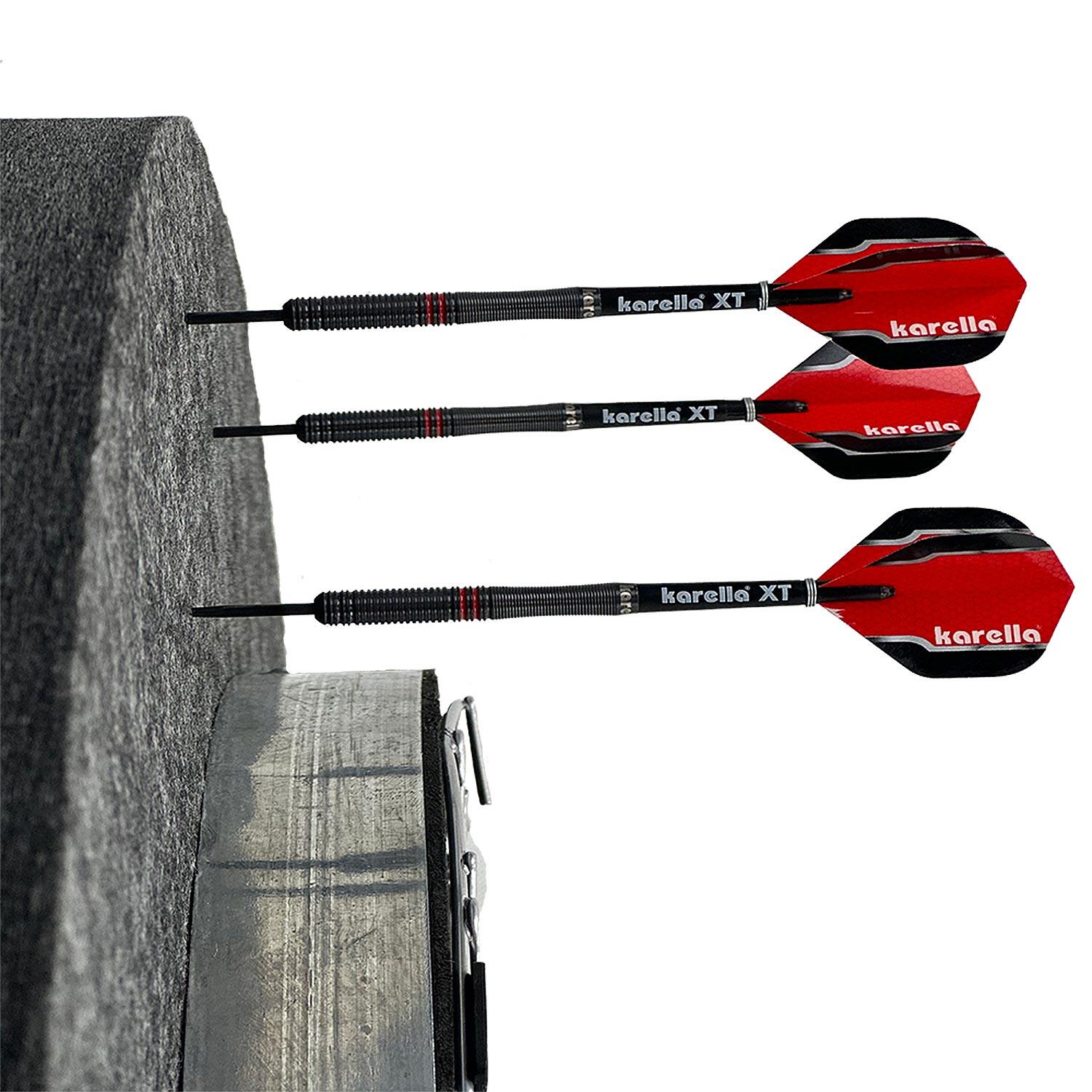 Karella Dartbord catchring/geluidsisolatie Antraciet 5/6