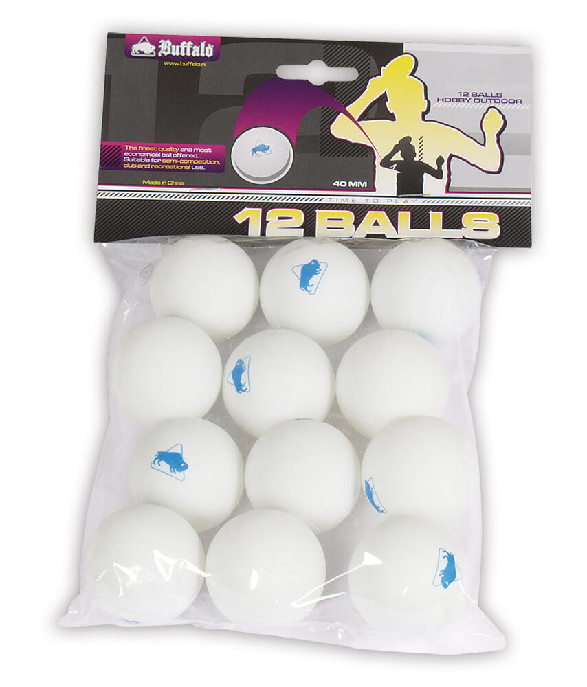 BUFFALO Tafeltennisballen Buffalo Hobby Outdoor 12st.