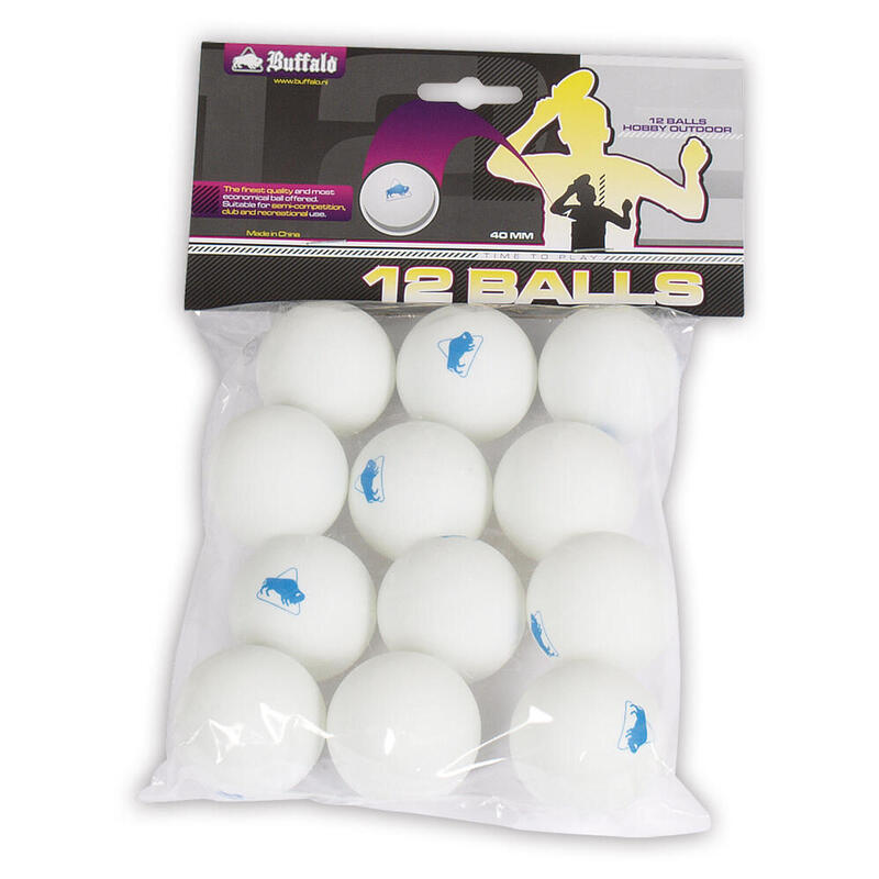 Palline da tennis tavolo Hobby Outdoor 12 pezzi, Bianco