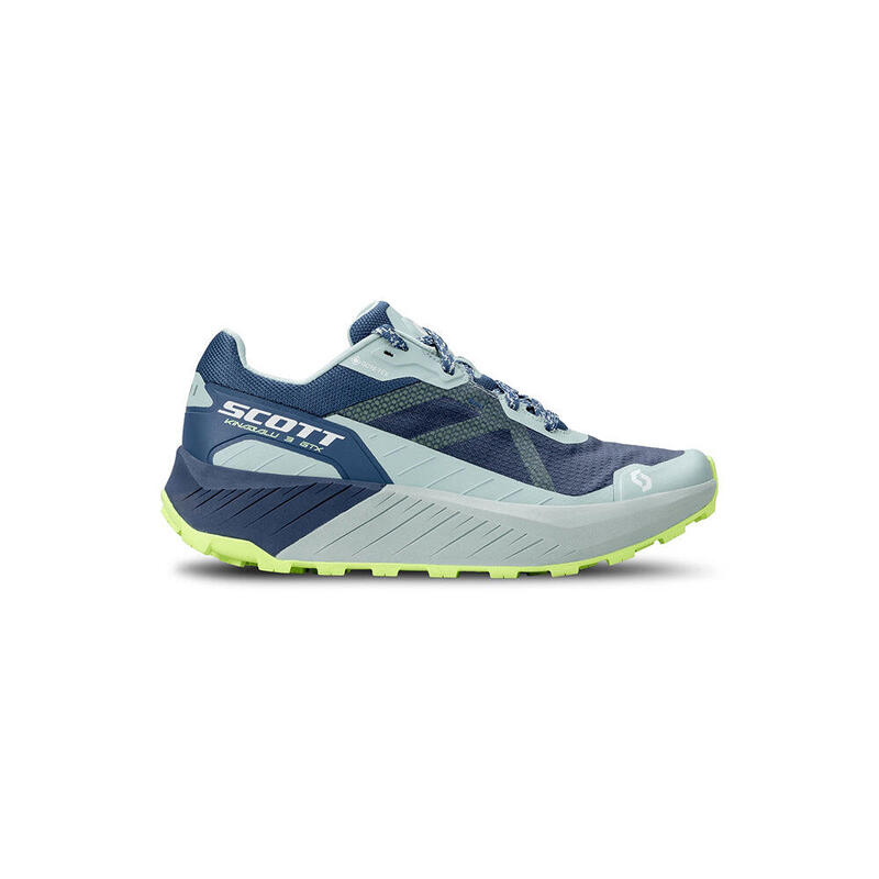 Kinabalu 3 GTX 女裝防水越野跑鞋 - 藍 x 綠色