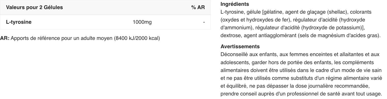Tirosina - 100 Cápsulas Scitec Nutrition 2/5