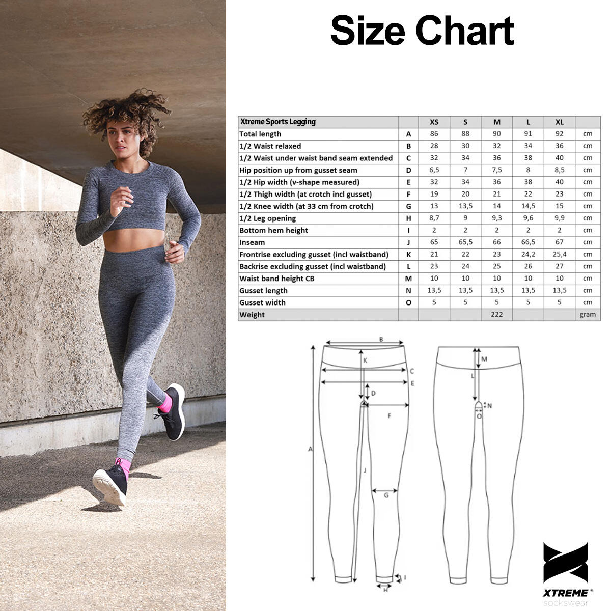 Xtreme Conjunto Deportivo - Leggings Deportivos + Sujetador Deportivo - Rosa 3/4