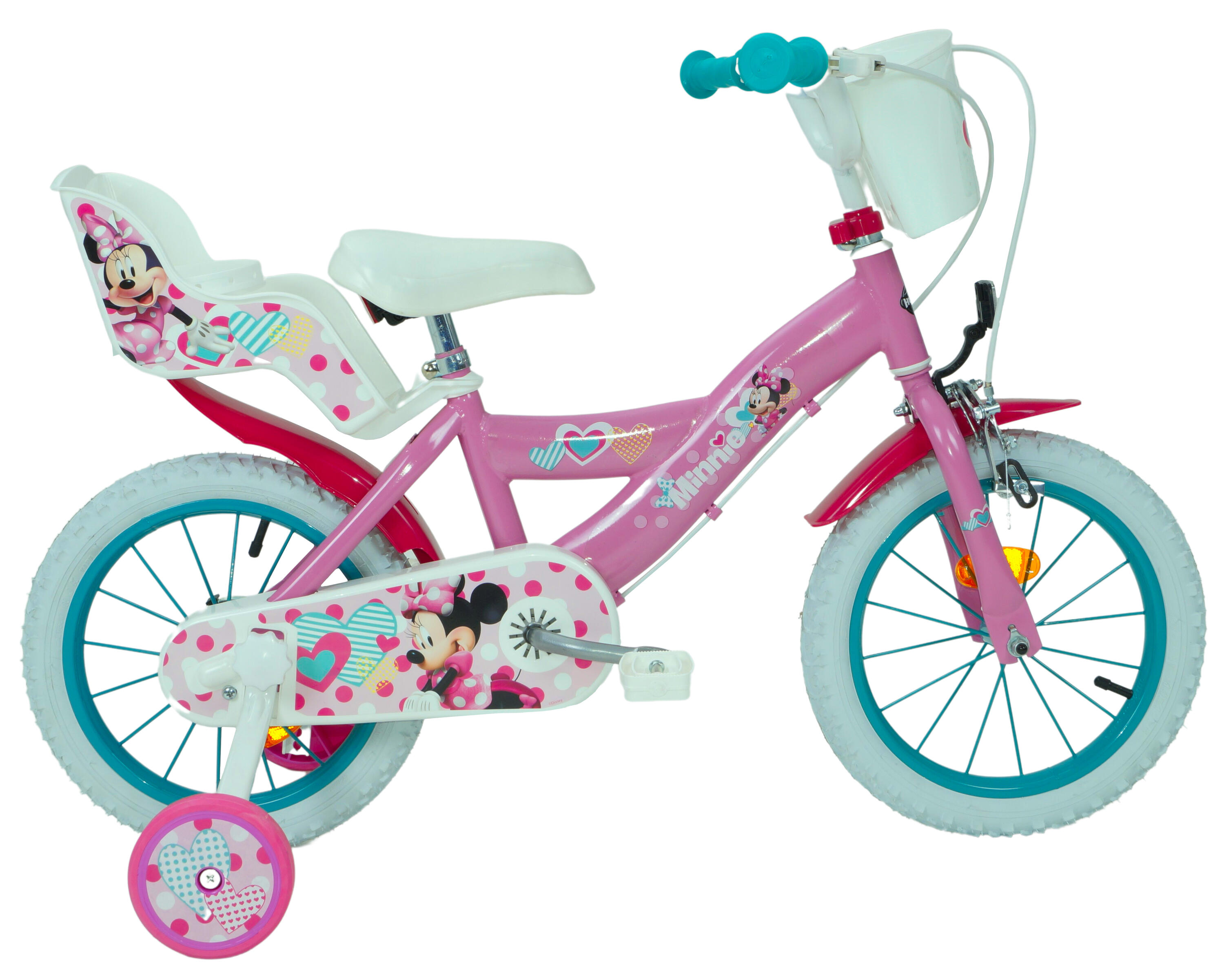 Huffy Disney Minnie Mouse 14" Kids Bike - Pink/Blue 3/6