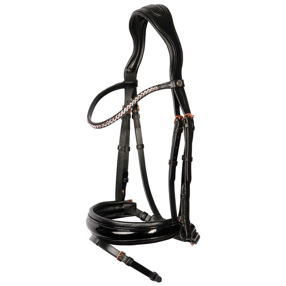 Bridon Harry\'s Horse Lacque II cu muserolă combinată