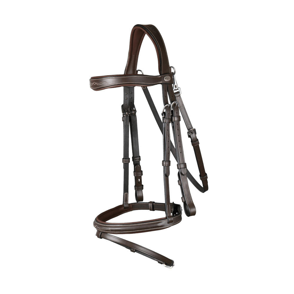 English-combined riding halter with Dy'on snap hook