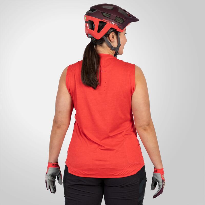 Débardeur Endura SingleTrack Femme Grenade Rouge