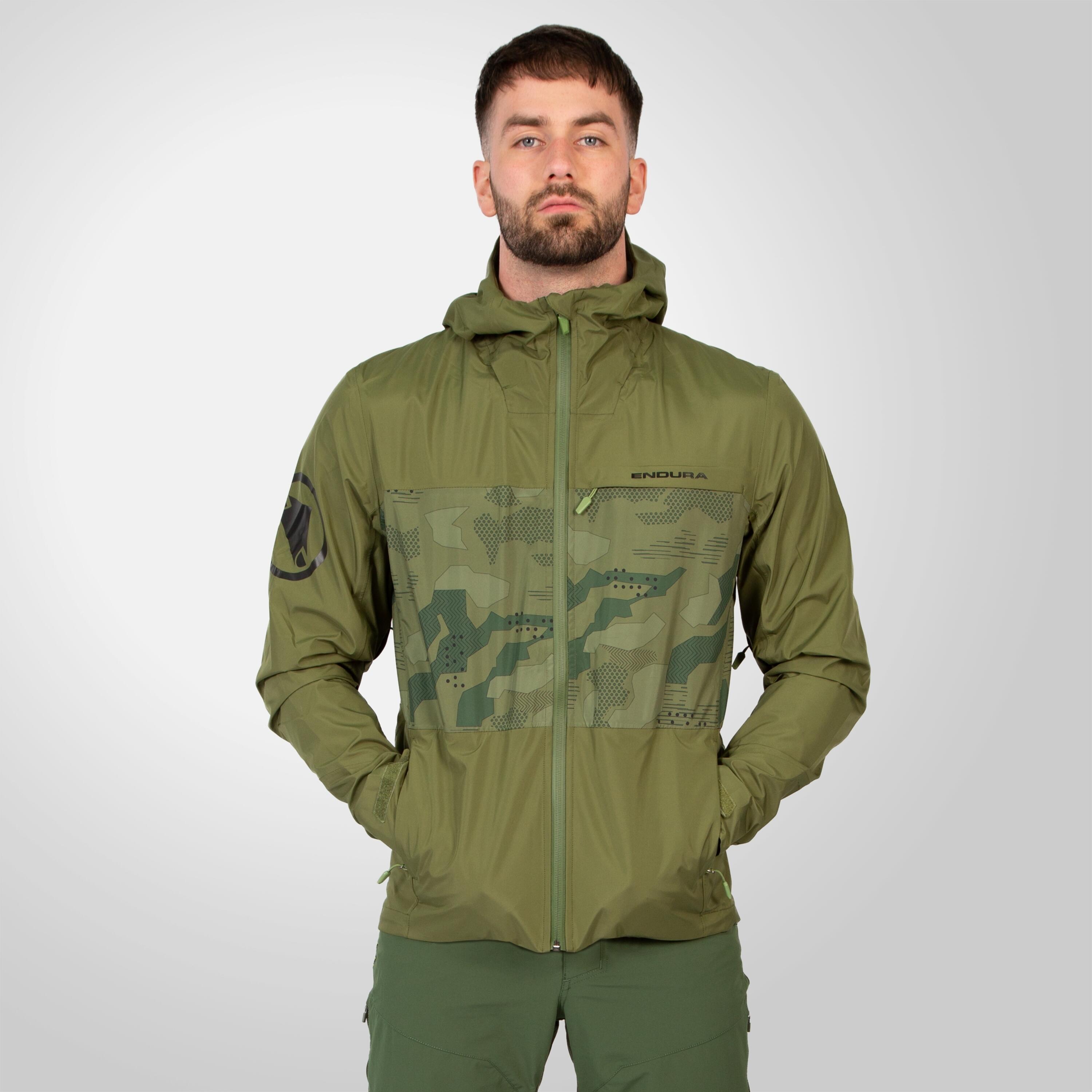 Herren Hardshell-Jacke Mit Kapuze 3/3