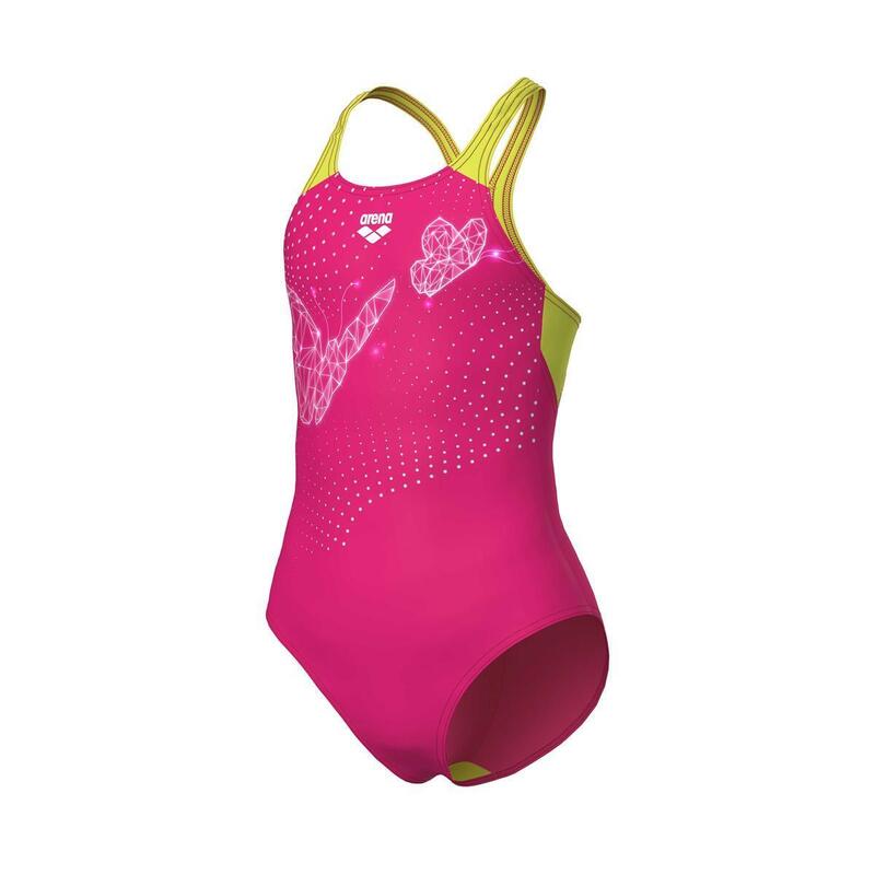 Costume da bagno 1 pezzo per bambina Arena Butterfly V Back