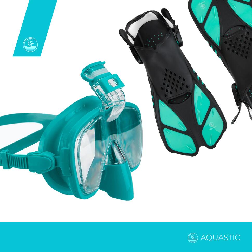 Zestaw do snorkelingu AQUASTIC Maska + Fajka