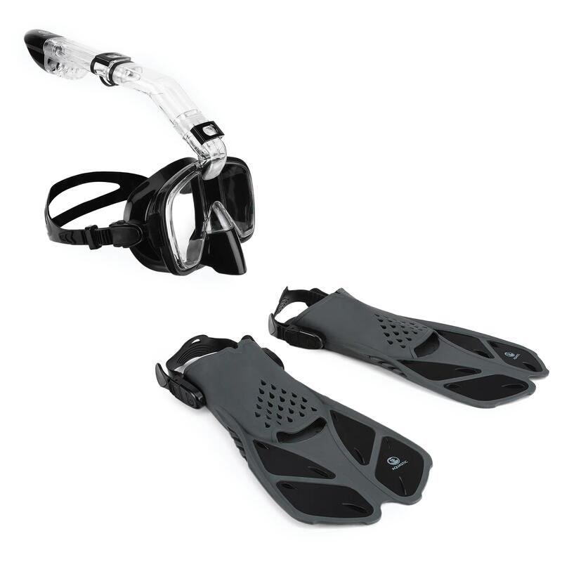 Set Snorkeling Scufundări adulți Maska + Fajka Negru