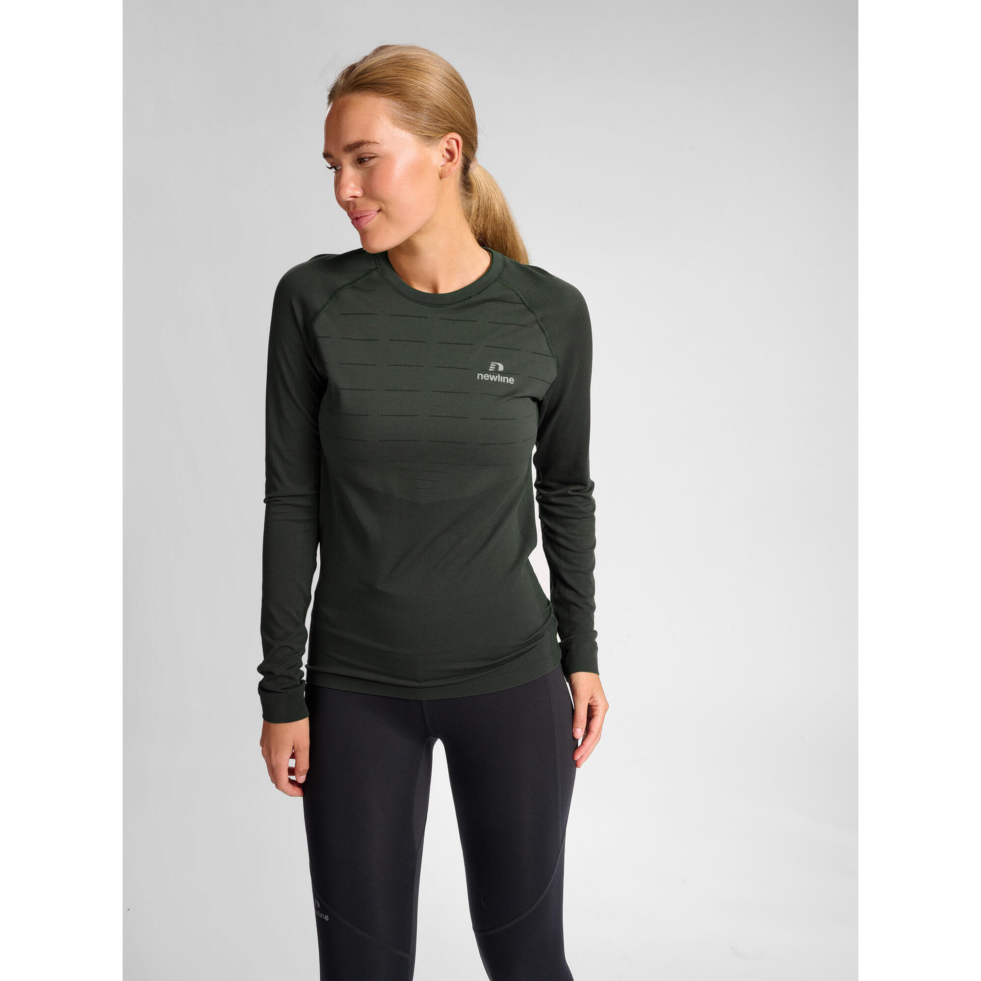 Newline - Enfiler T-shirt Nwlpace Femme Newline - T-shirt Manches Courtes - Gris|marron - S - Decathlon