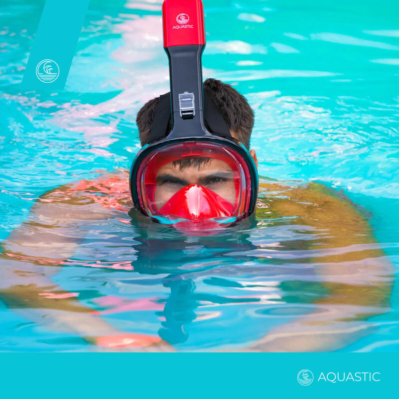Maska pełnotwarzowa do snorkelingu AQUASTIC
