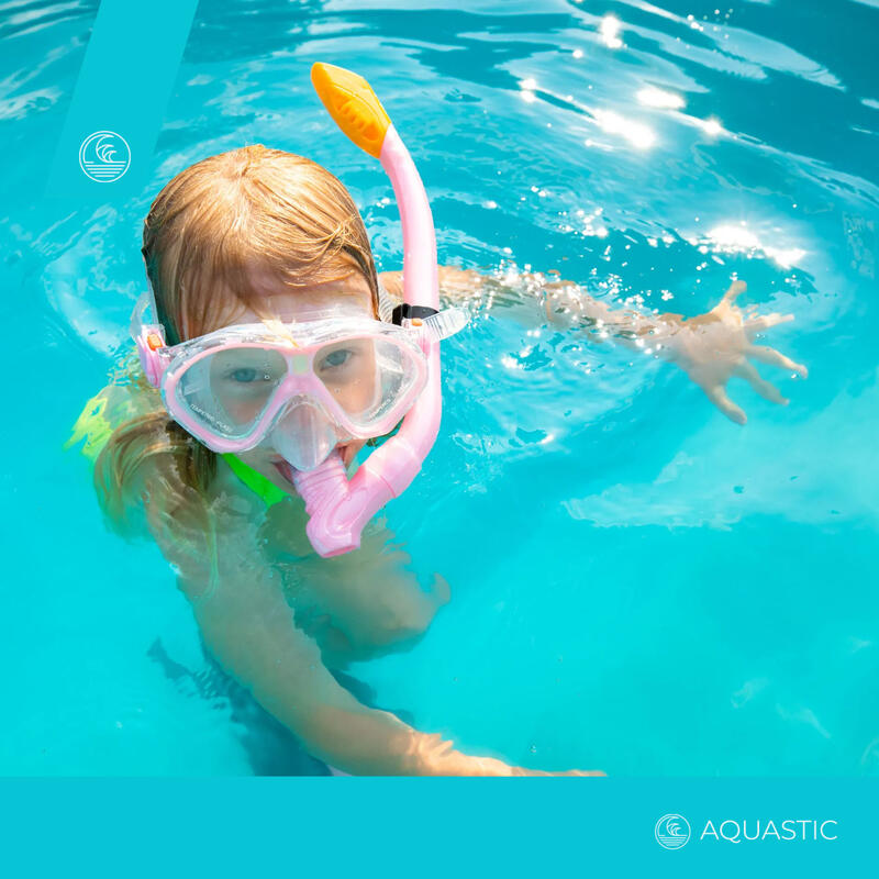 AQUASTIC set de snorkel infantil, máscara + snorkel