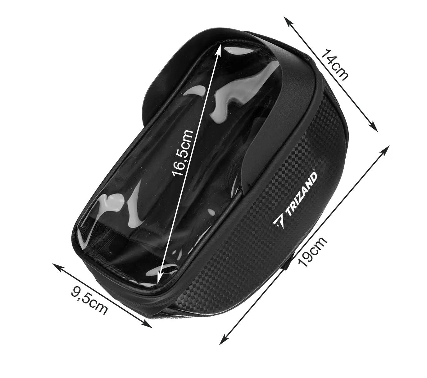Sacoche guidon avec support téléphone - 2,5L - Vélo noire 3/7