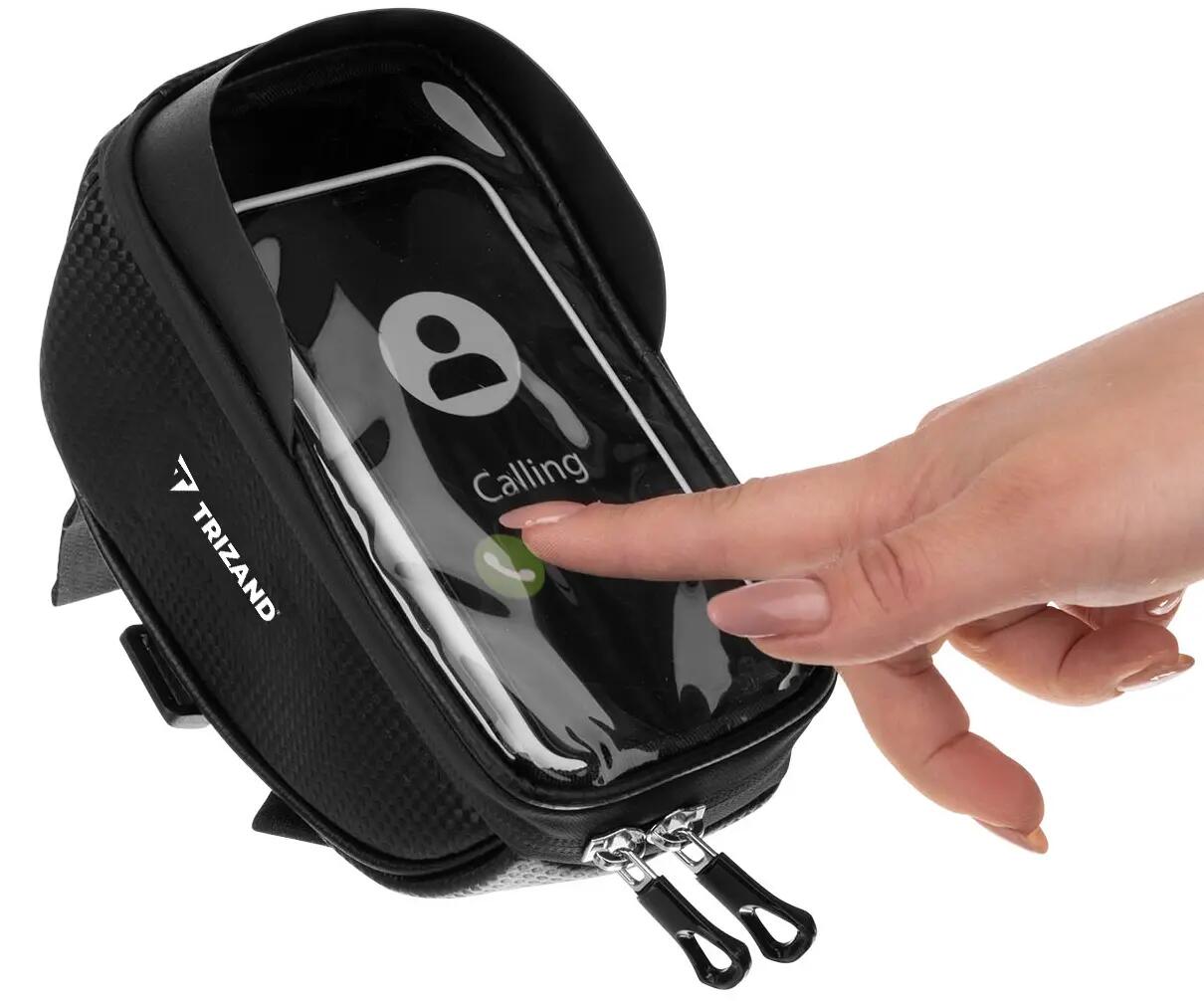 Sacoche guidon avec support téléphone - 2,5L - Vélo noire 5/7