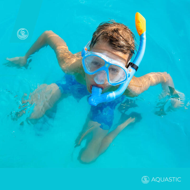 AQUASTIC set de snorkel infantil, máscara + snorkel