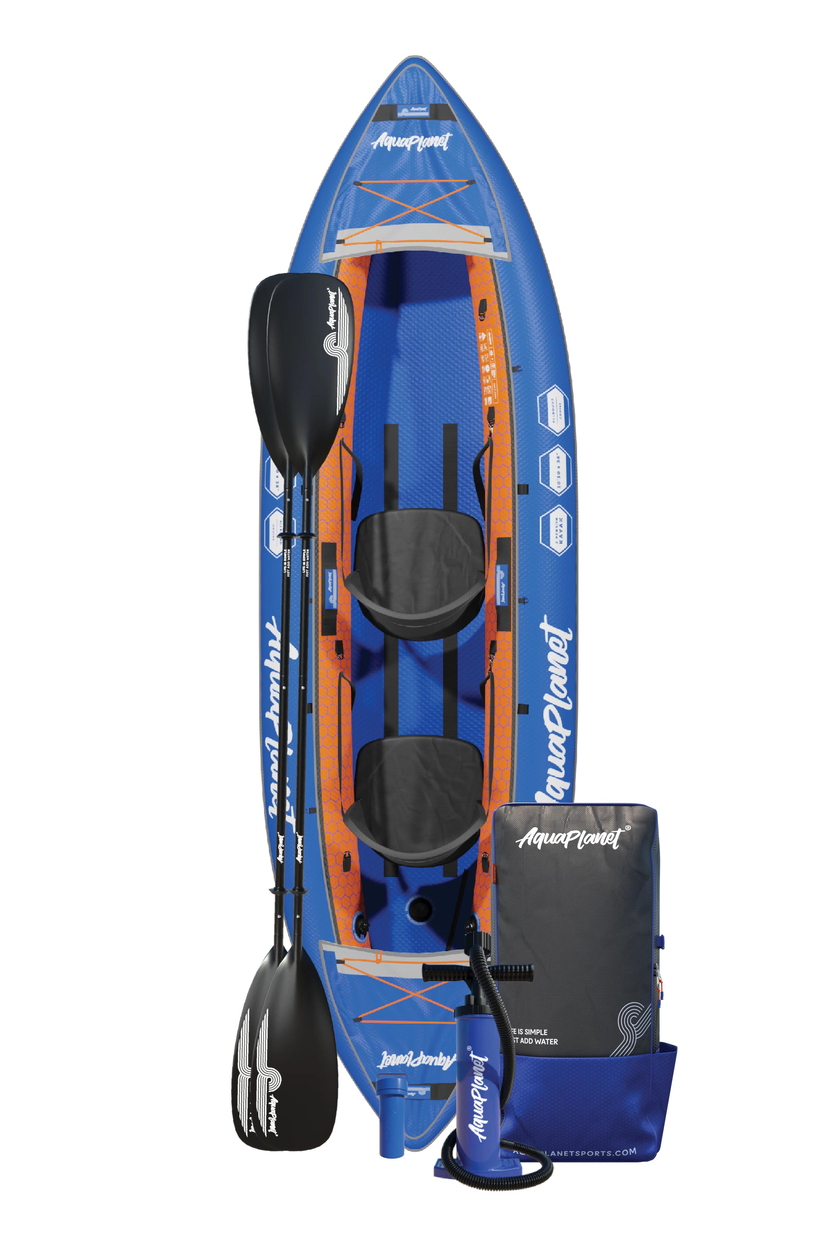 AQUAPLANET AQUAPLANET INFLATABLE KAYAK – ONE/TWO PERSON