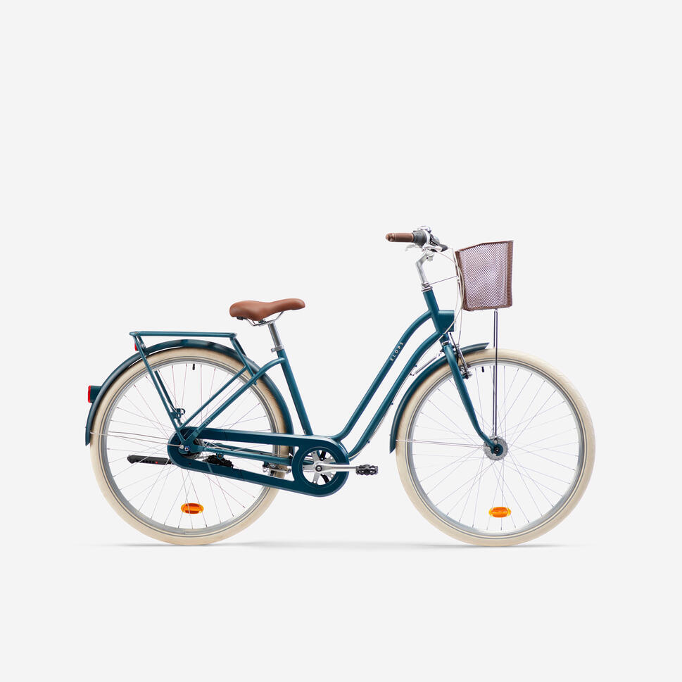 Reconditionate-Bicicleta oras Elops540cadru jos albastru(S/M)-Stare buna-Folosit