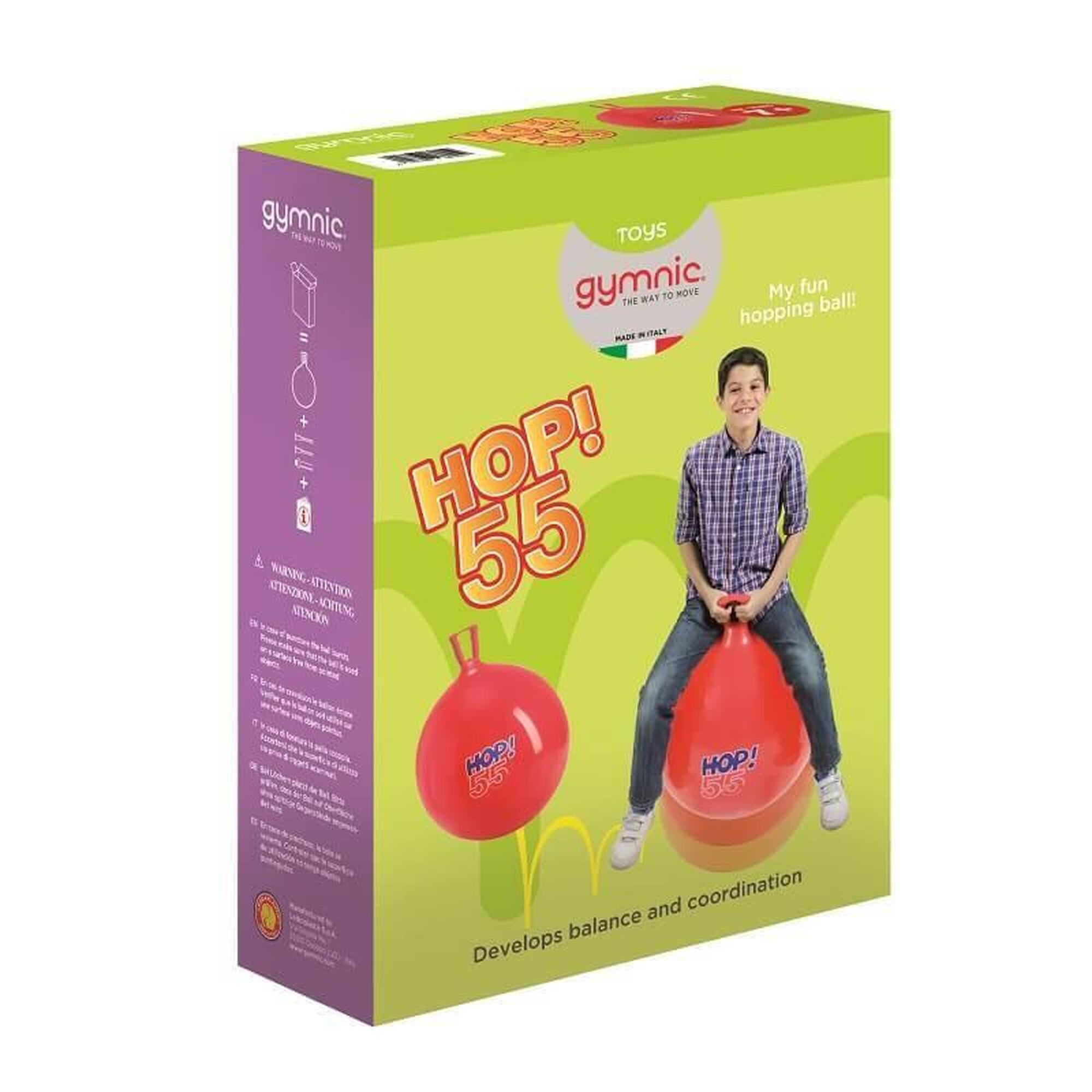 Gymnic Ballon sauteur « HOP », ø 55 cm, rouge