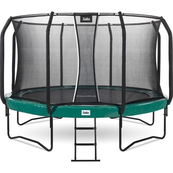 SALTA 14ft Salta First Class Green Round Trampoline with Enclsoure