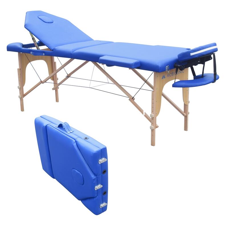 Professionele massagetafel 3 zones draagbare houten massagetafel