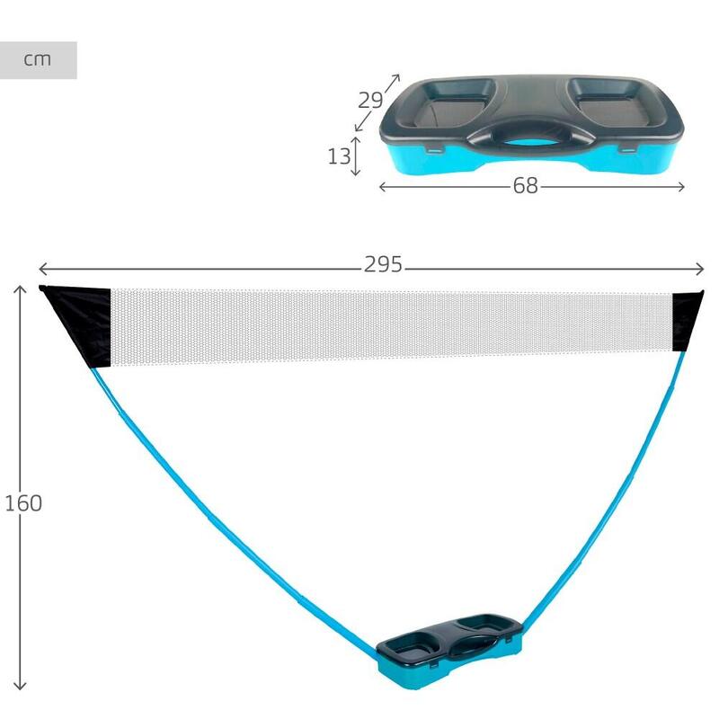Aktive Red de bádminton multifuncional portátil y extensible c/accesorios