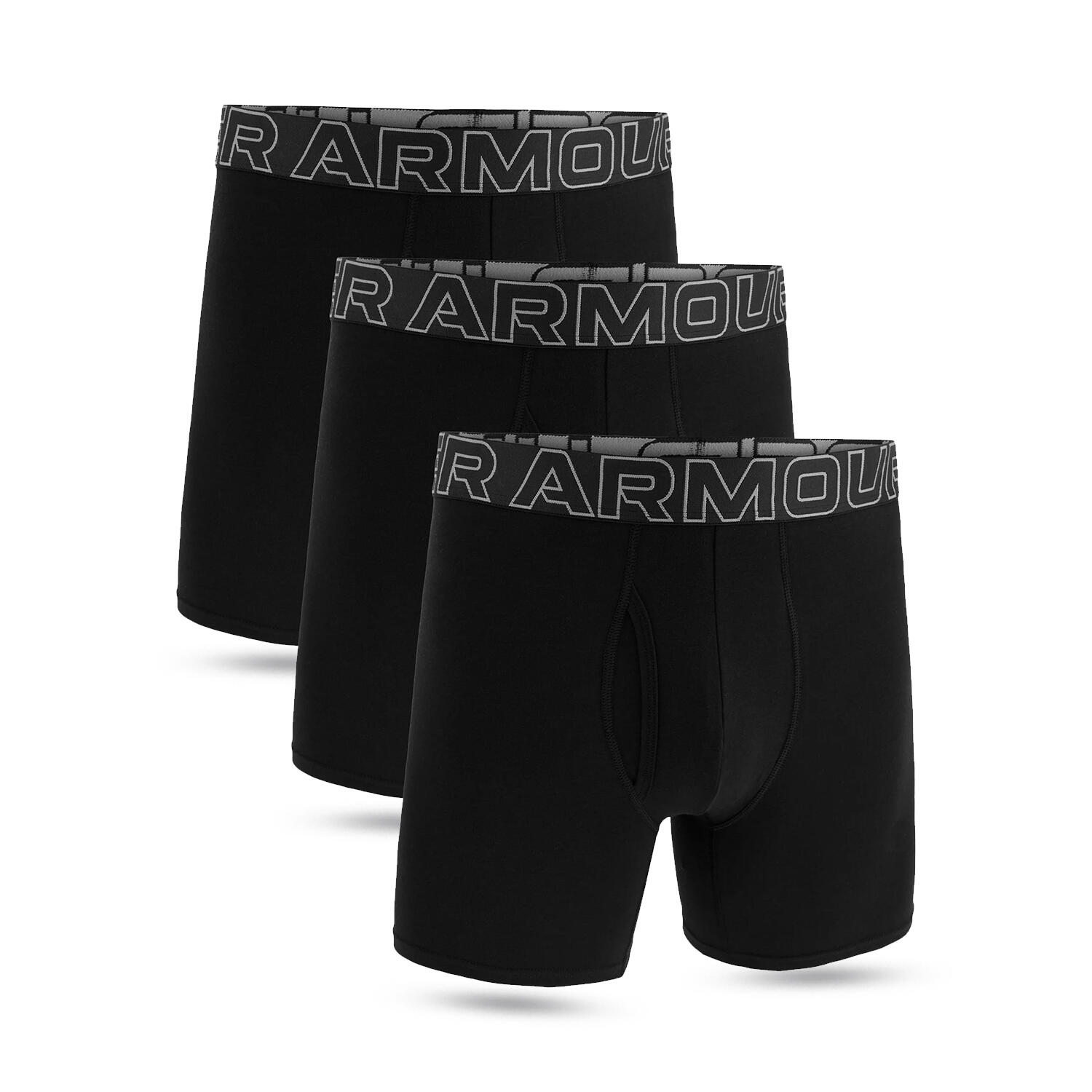 Under Armour - Boxer Hommes Paquet De 3 Conforme À La Silhouette-ua Performance Cotton - Solid - Caleçon - Noir - 40 M - Decathlon