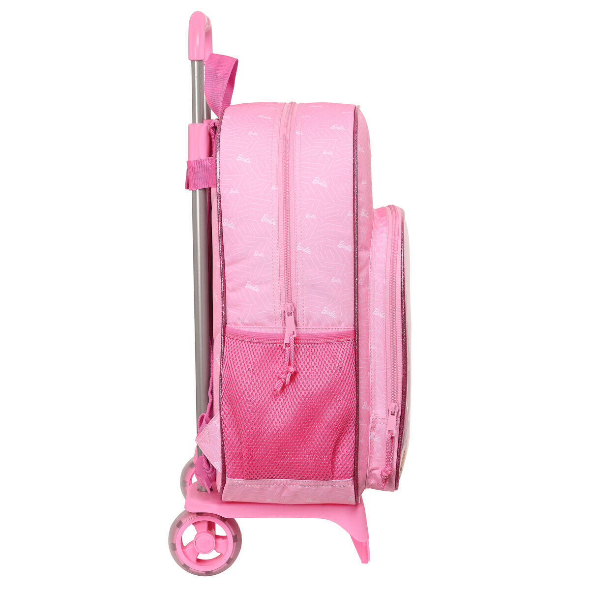 Mochila Escolar com Rodas Barbie Girl Cor de Rosa 2/3