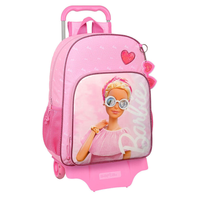 Mochila Escolar com Rodas Girl Cor de Rosa