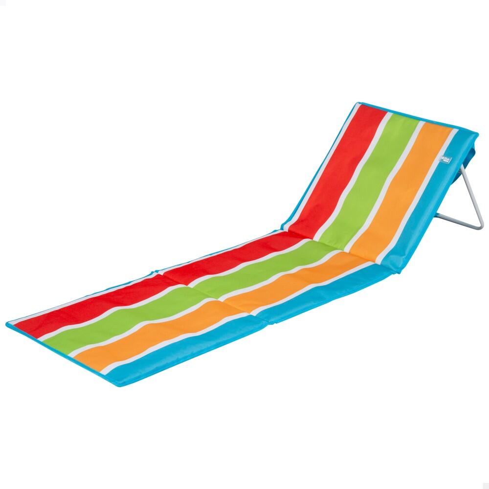 Aktive tapete de praia com encosto reclinável multicolorido