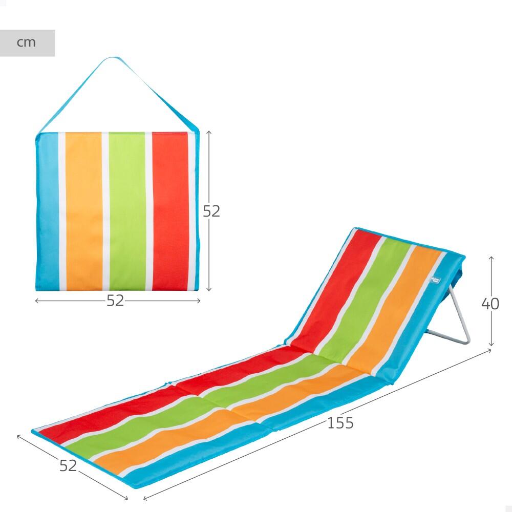Aktive Tappeto da spiaggia con schienale reclinabile multicolore 4/7