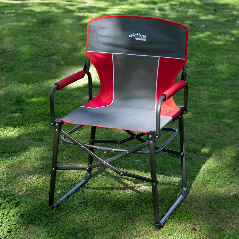 Aktive Cadeira dobrável anti-roll diretor de campamento dobrável compacto cinza