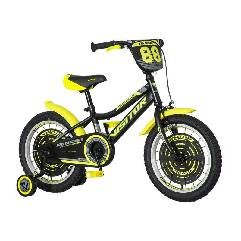 Explorer Ranger 16 fekete-sárga gyerek kerékpár