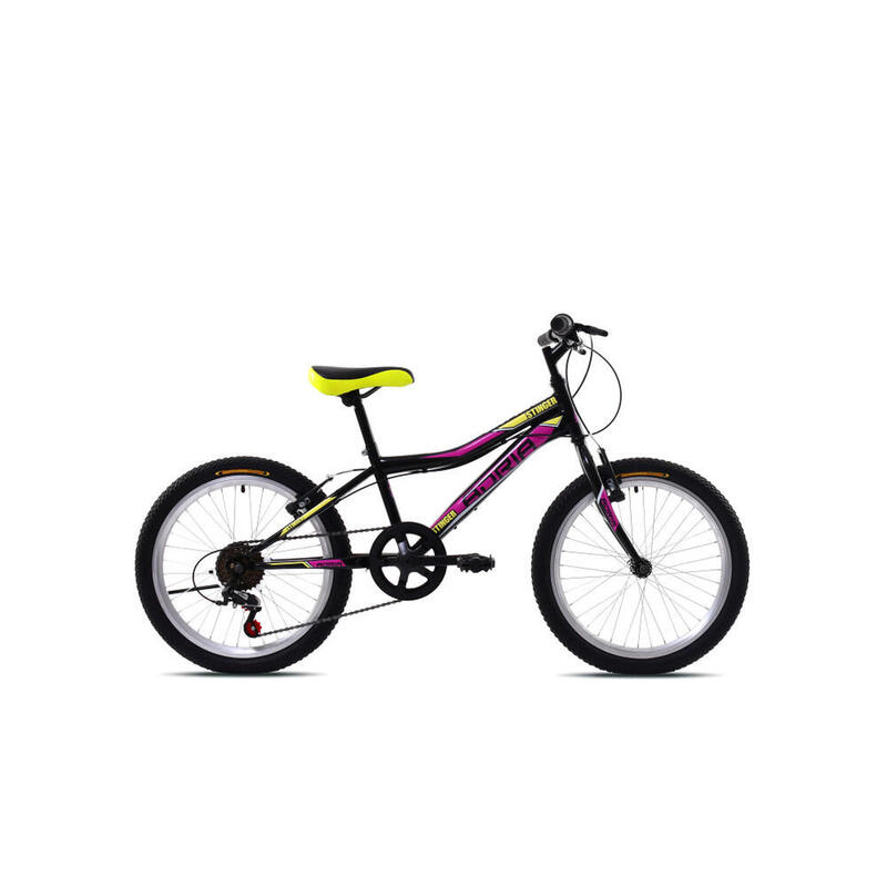 Capriolo Stinger 20" gyerek kerékpár Fekete-Rózsaszín