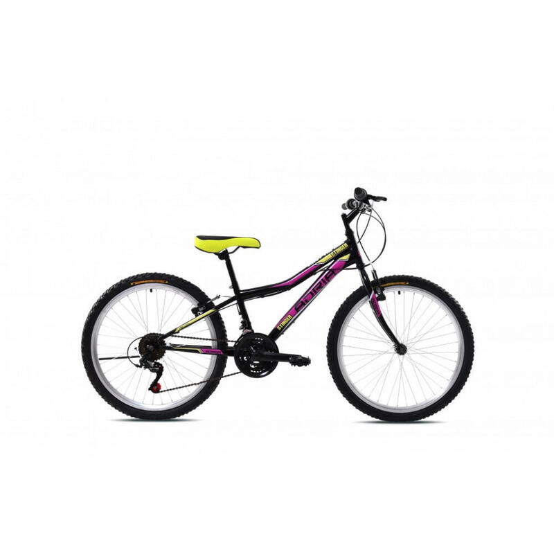 Capriolo Stinger 24" gyerek kerékpár Fekete-Rózsaszín