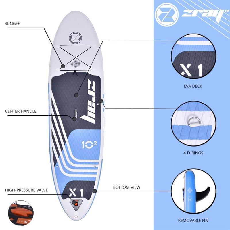 SUP Gonflable Zray X-Rider X1 10'2'' – 310x81x15 – Max 125kg