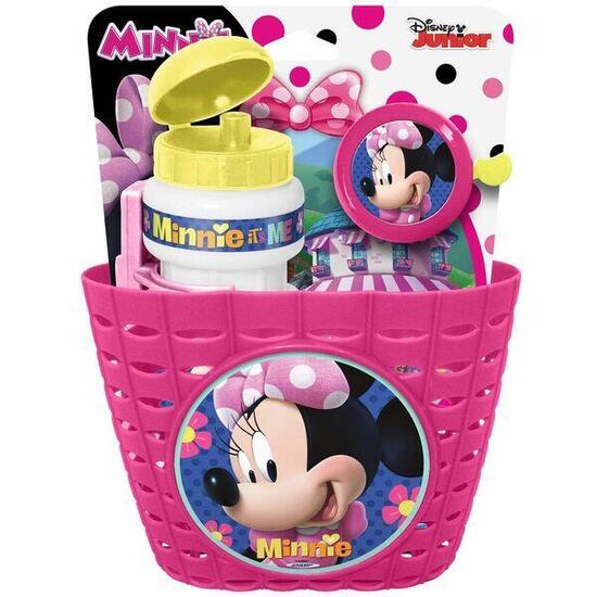 Disney Minnie Mouse Accessoires de vélo pour enfants Rose 3 pièces