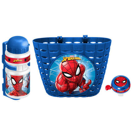 Marvel Spider-Man Kinderfietsaccessoires Blauw 3-delig