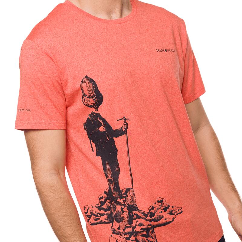 Camiseta de manga corta para Hombre Trangoworld Nubes Naranja