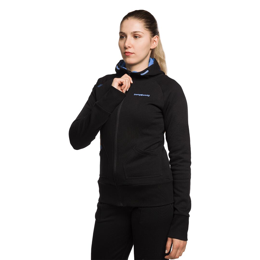 Sudadera con cremallera para Mujer Trangoworld Serenity Negro/Azul 7/7